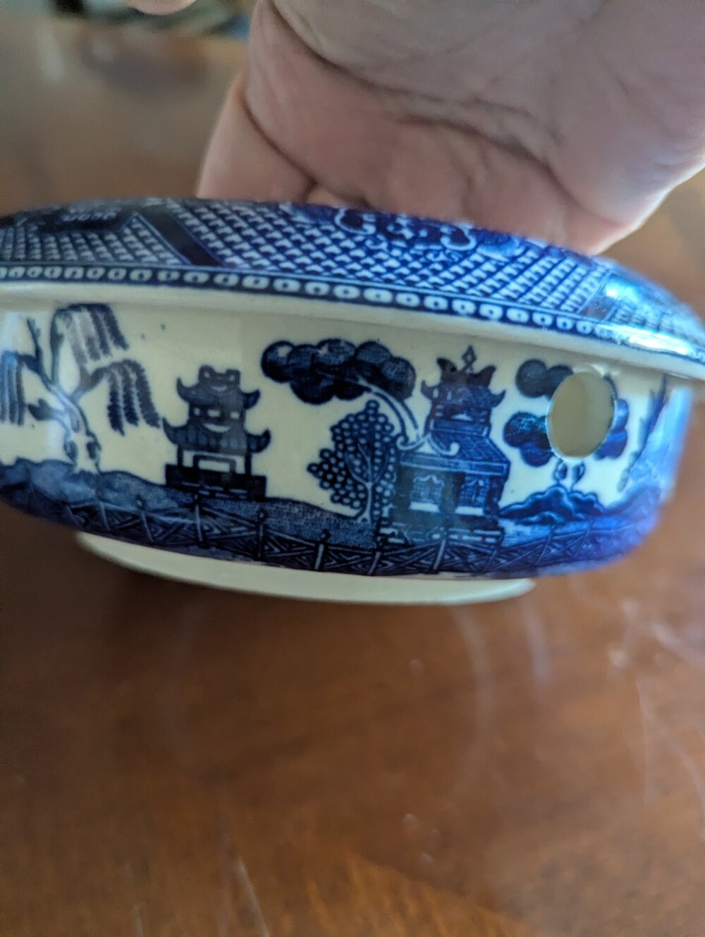 1920s Blue Willow Design Japan Ashtray - Picture 8 of 10